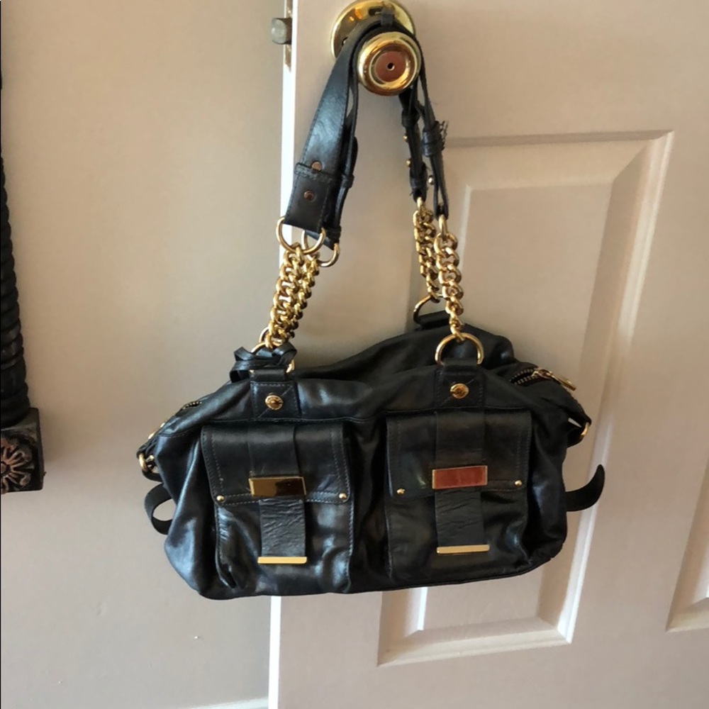 Must have metallic blue handbag